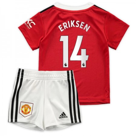 Virallinen pelipaita Manchester United Eriksen 14 Koti 2022-23 Lyhythihainen - Lasten ( + Lyhyet housut )